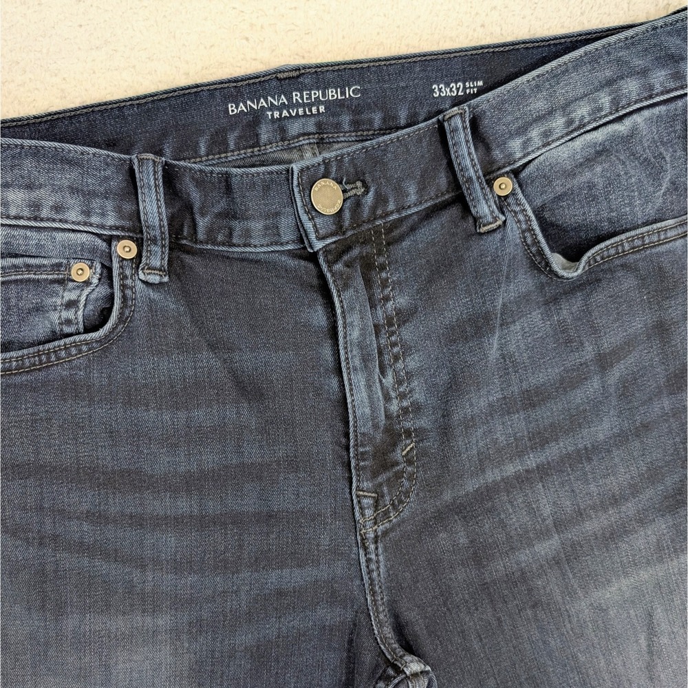Banana Republic The Traveler Slim Jeans‎ Men's 33x32 Blue Premium Feel Stretch